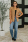 Cloud Nine to Five Button Down Blouse in Deep Camel