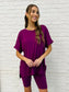 Comfy Cruising Top and Biker Shorts Set in Lt Plum