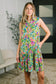Coral Sands Collared Tank Dress in Spring Palms