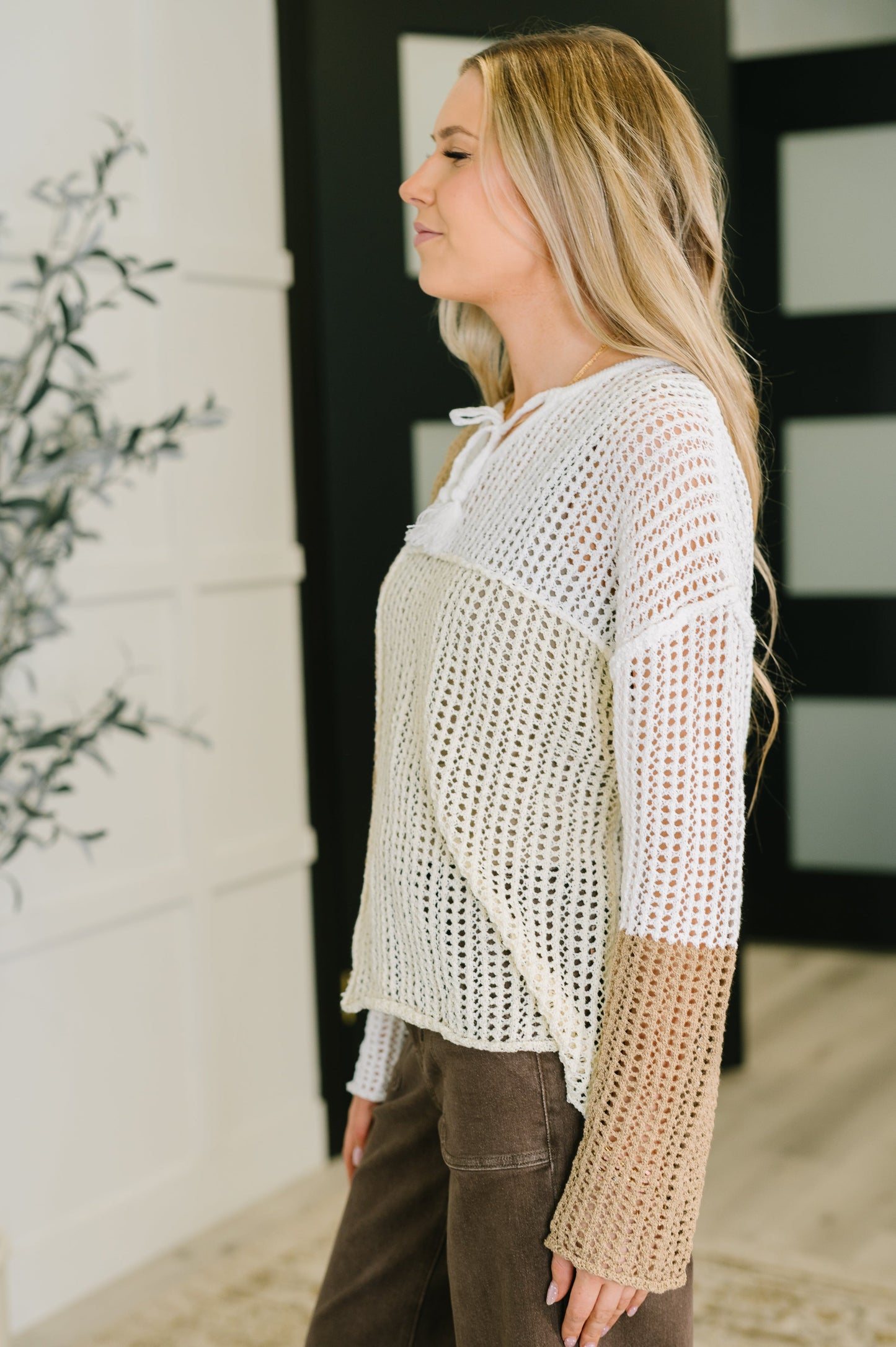 Corner of the Block Loose Knit Sweater