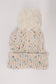 Cover Your Ears Pom Pom Beanie in Ivory