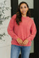Daily Ease Mineral Wash Pullover in Ruby