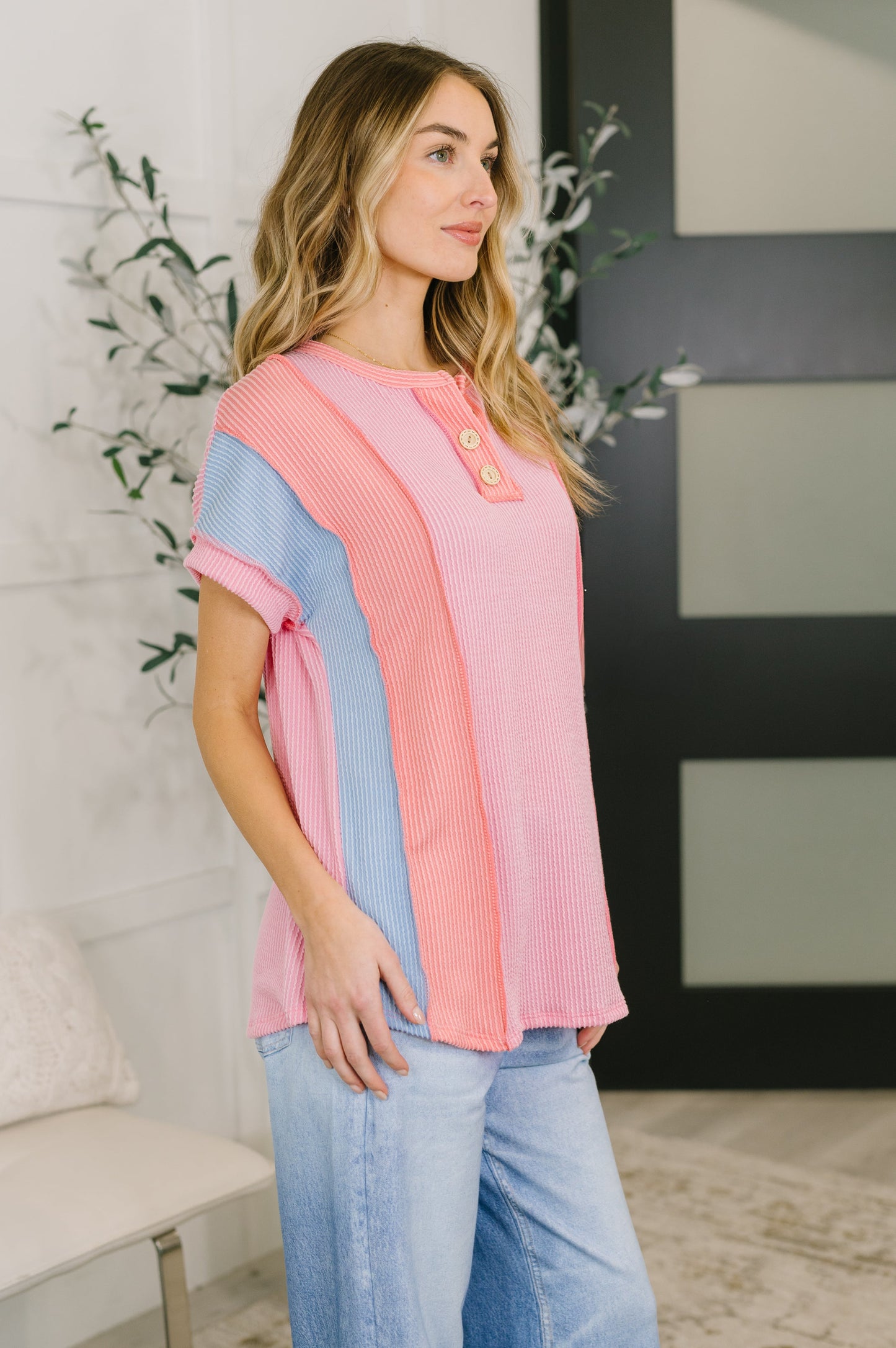 Don't Stop Til' You Get Enough Color Block Top