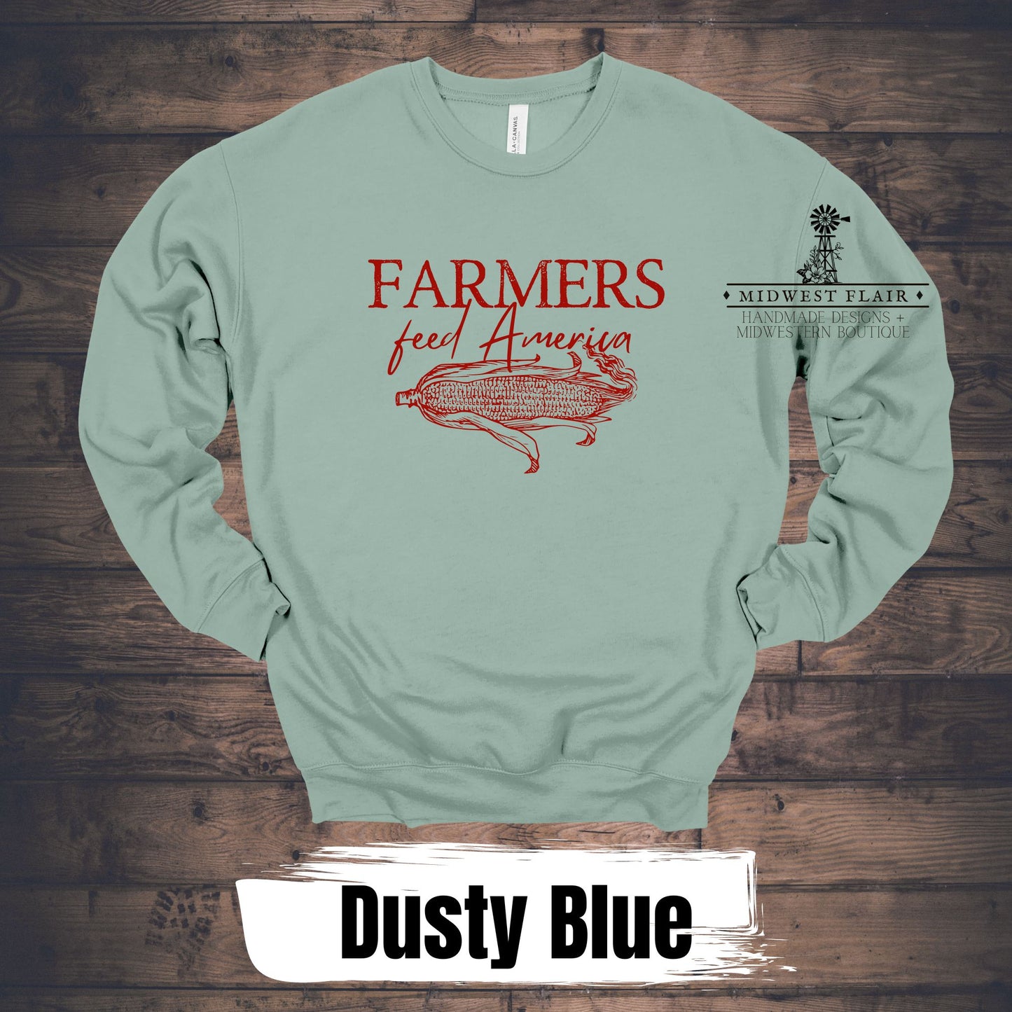 Farmers Feed America- Graphic Crewneck