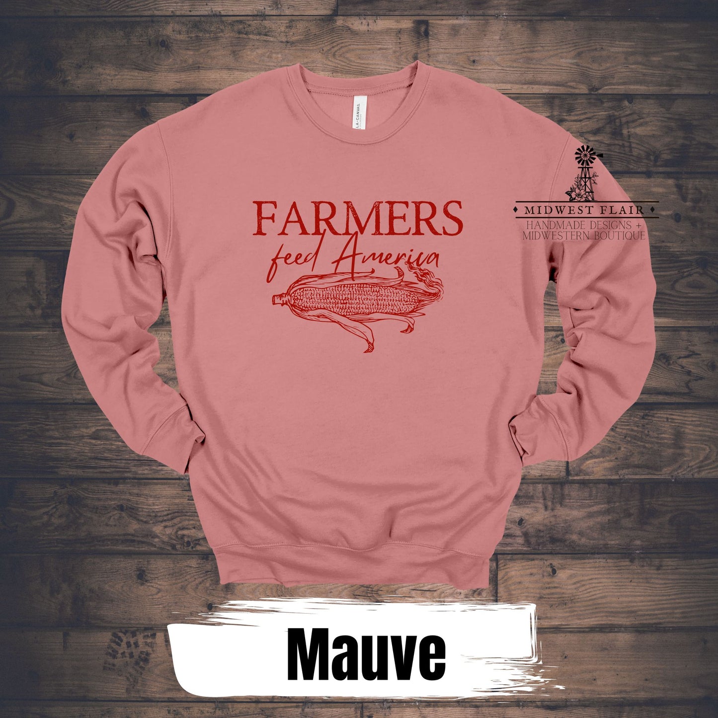 Farmers Feed America- Graphic Crewneck