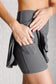 Full Force V Shaping High-Waist Skort in Titanium