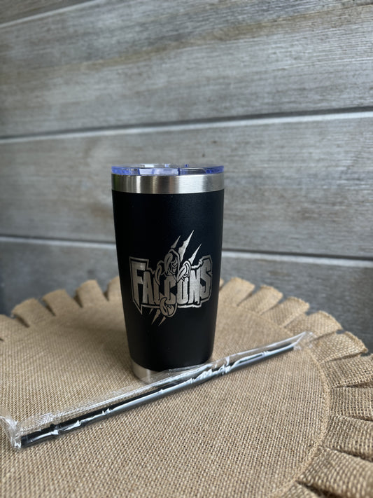 Falcons- Laser Engraved Tumbler