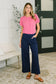 Only Pair High Waisted Wide Leg Bottoms in Navy