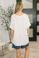 Growing Restless V-Neck Tee in White