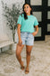 Had to Be There Mineral Wash Tee in Turquoise