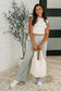 Halfway to Heaven Cropped Top in White