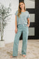 Heathered Harmony Basic Tee in Ash Jade