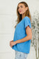 Heathered Harmony Basic Tee in Ocean Blue