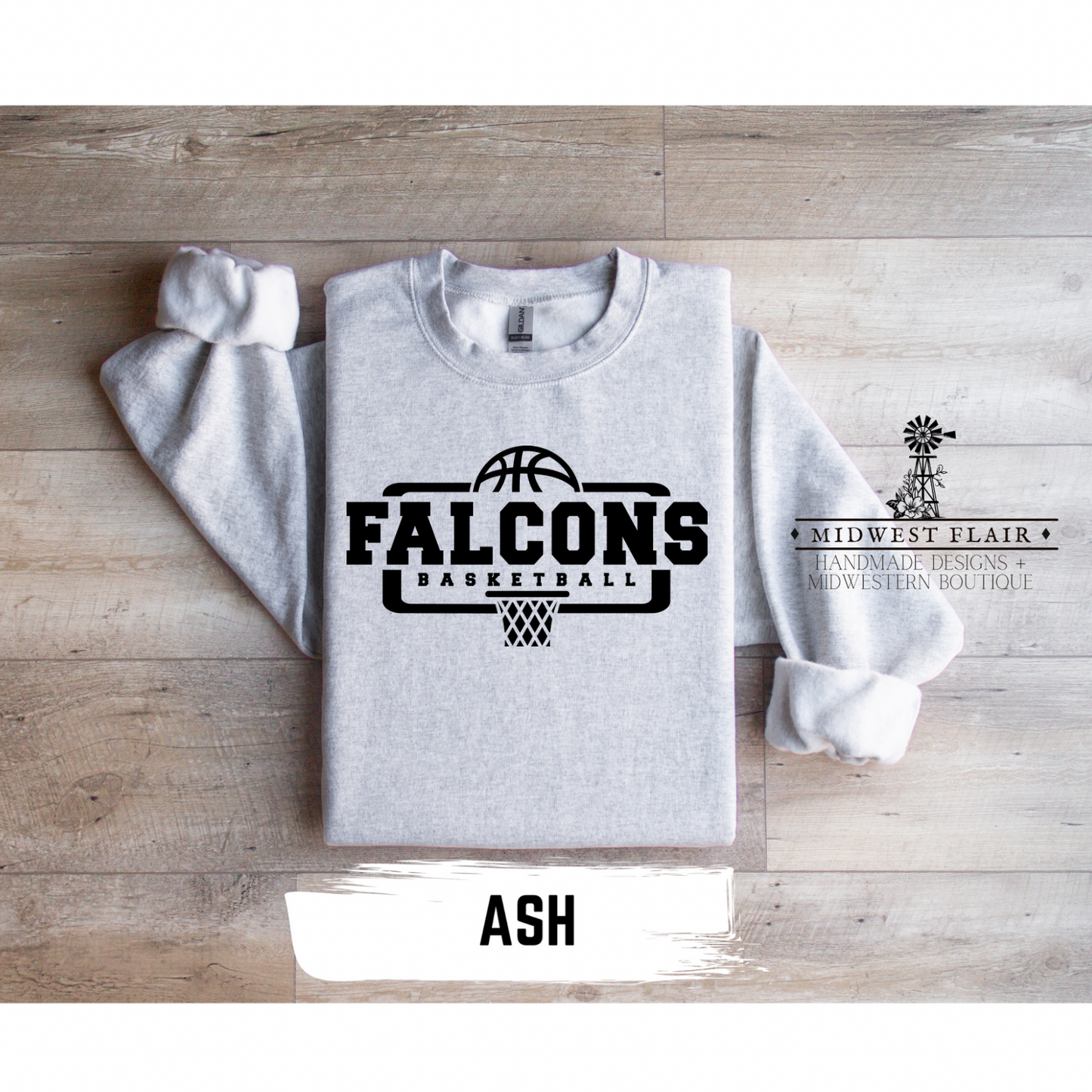 Falcons Basketball Crewneck Sweatshirt