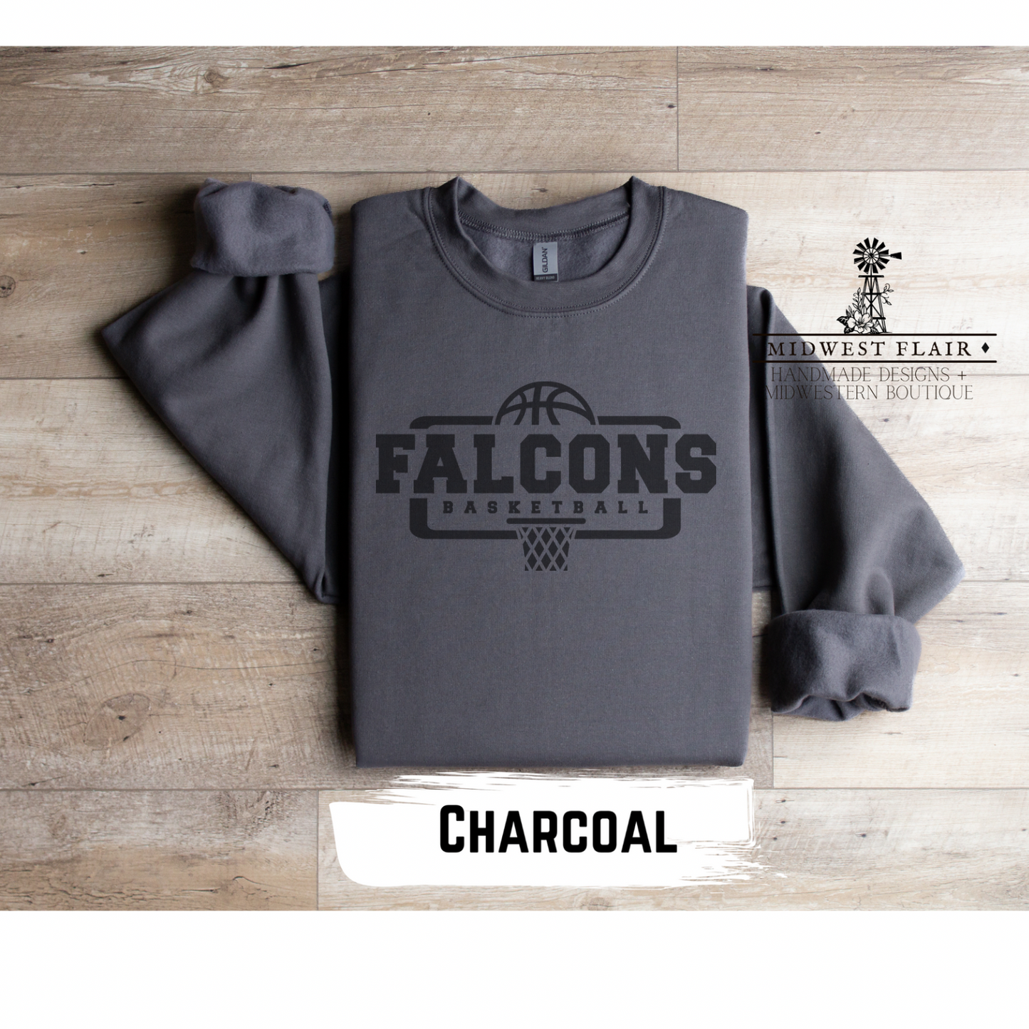 Falcons Basketball Crewneck Sweatshirt