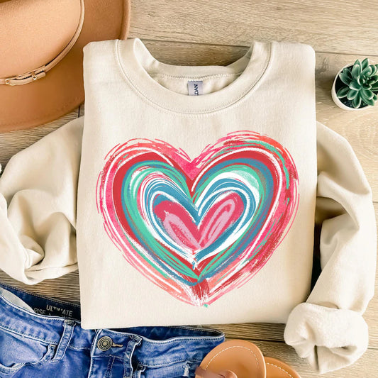 Valentine Heart - Graphic Sweatshirt