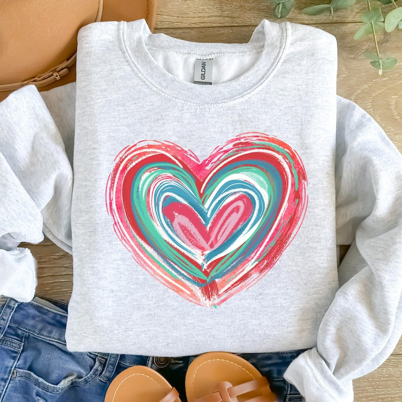 Valentine Heart - Graphic Sweatshirt