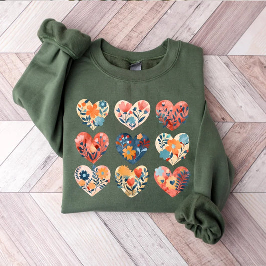 Wildflower Hearts- Graphic Sweatshirt