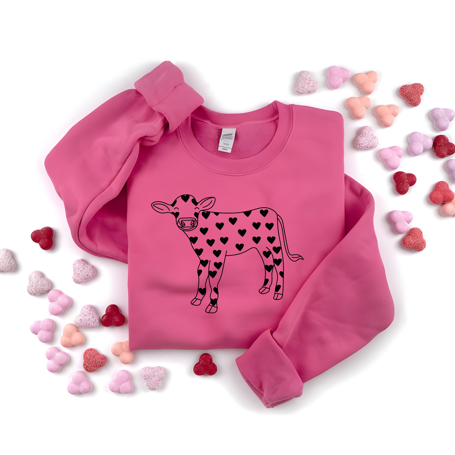 Valentine Cow - Unisex Heavy Blend™ Crewneck Sweatshirt