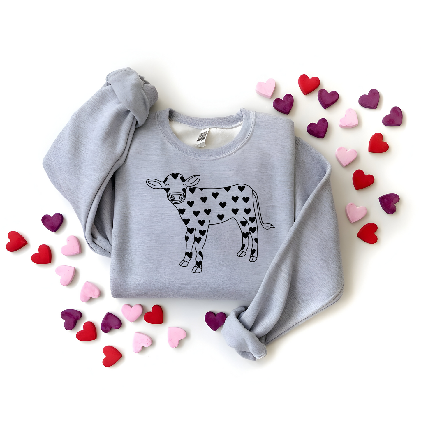 Valentine Cow - Unisex Heavy Blend™ Crewneck Sweatshirt