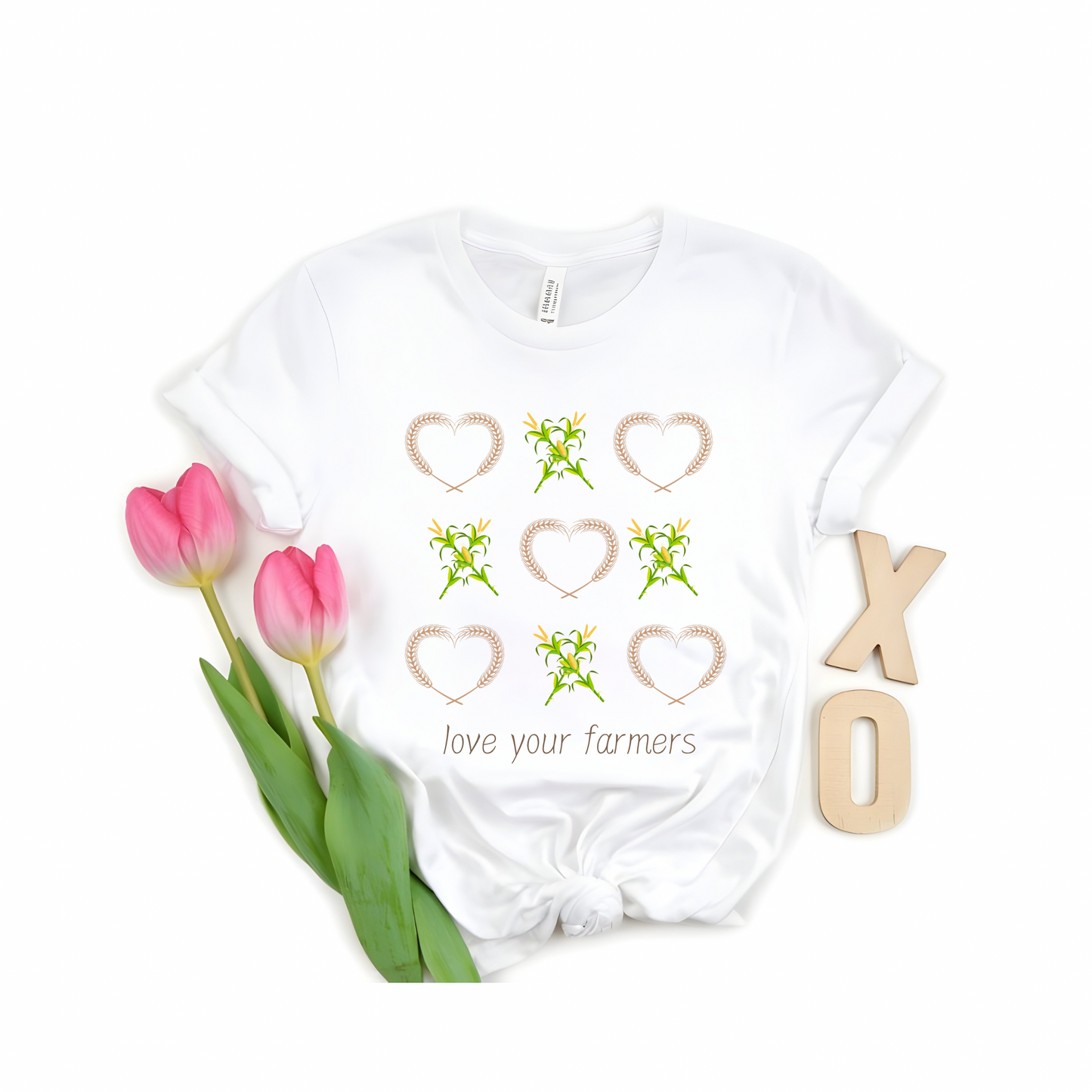 XOXO- Love Your Farmers - Adult Unisex Jersey Short Sleeve Tee