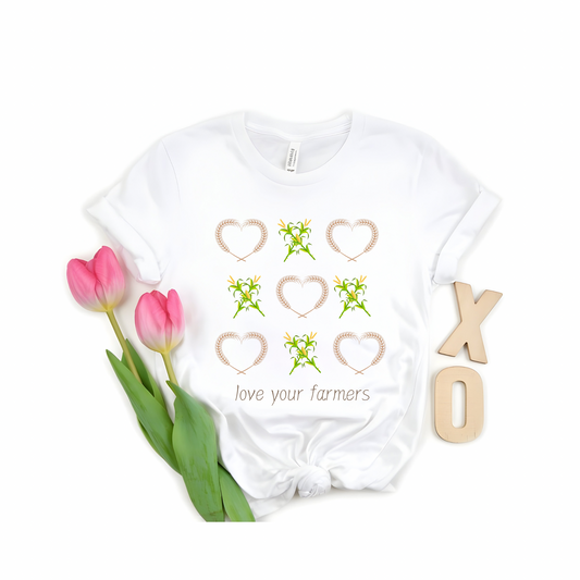 XOXO- Love Your Farmers - Adult Unisex Jersey Short Sleeve Tee