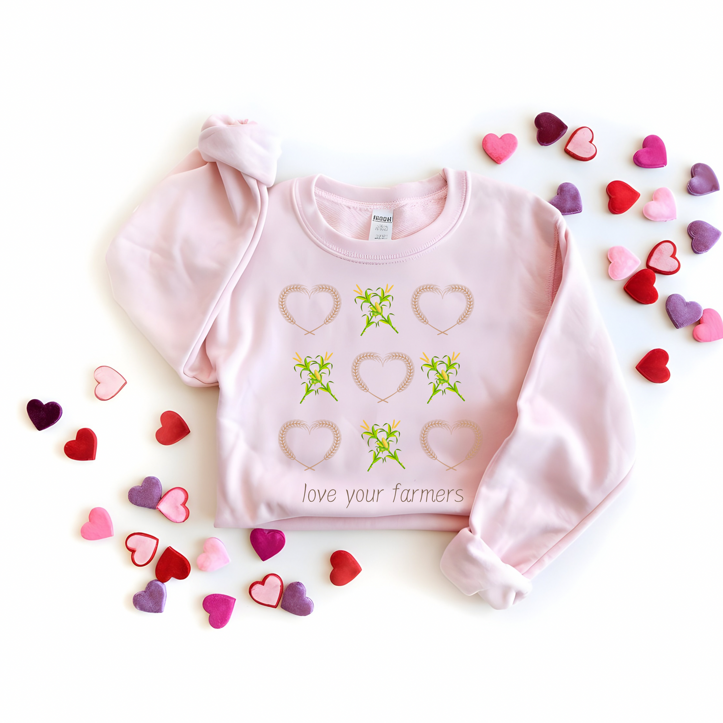 XOXO Love Your Farmers - Adult Unisex Heavy Blend™ Crewneck Sweatshirt