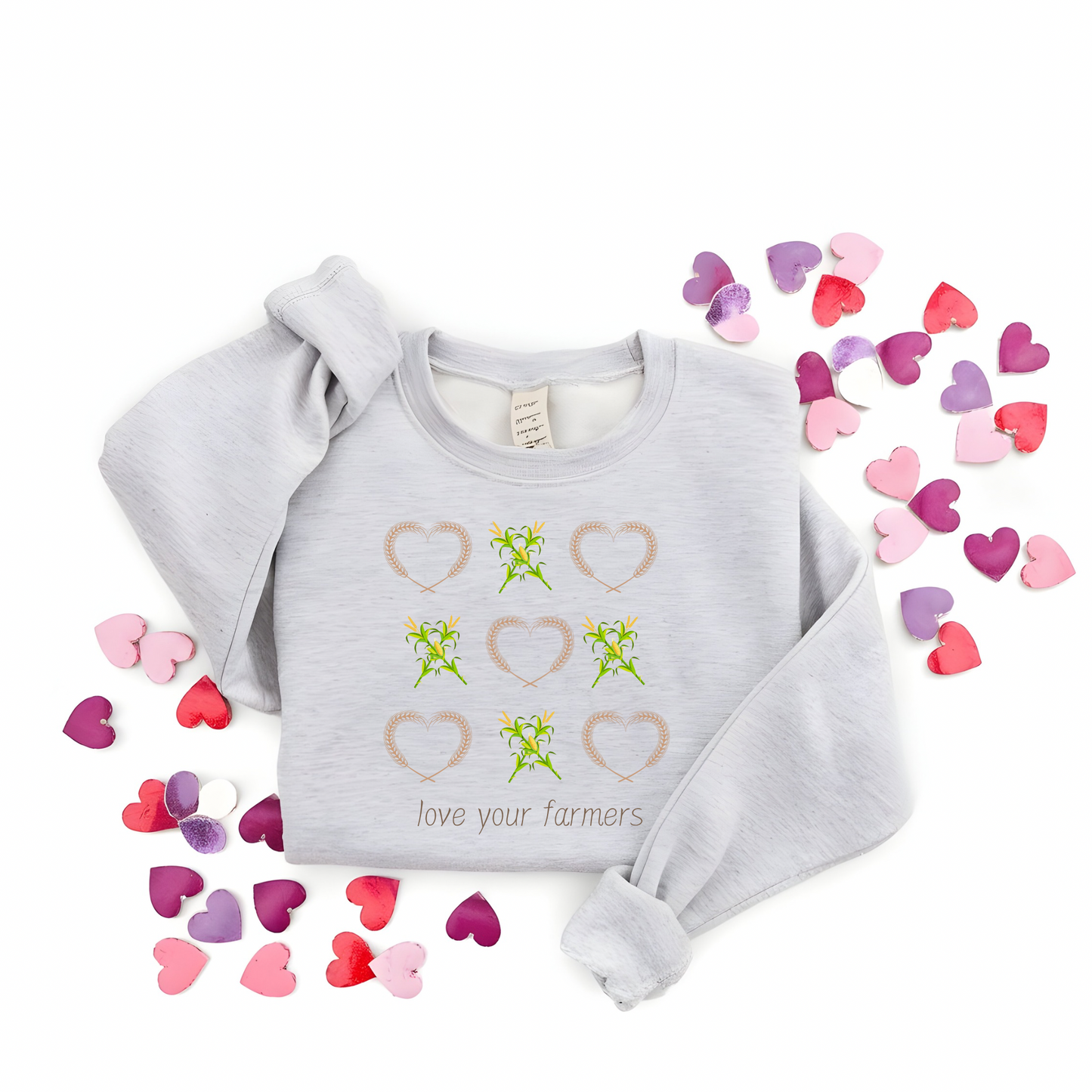 XOXO Love Your Farmers - Adult Unisex Heavy Blend™ Crewneck Sweatshirt