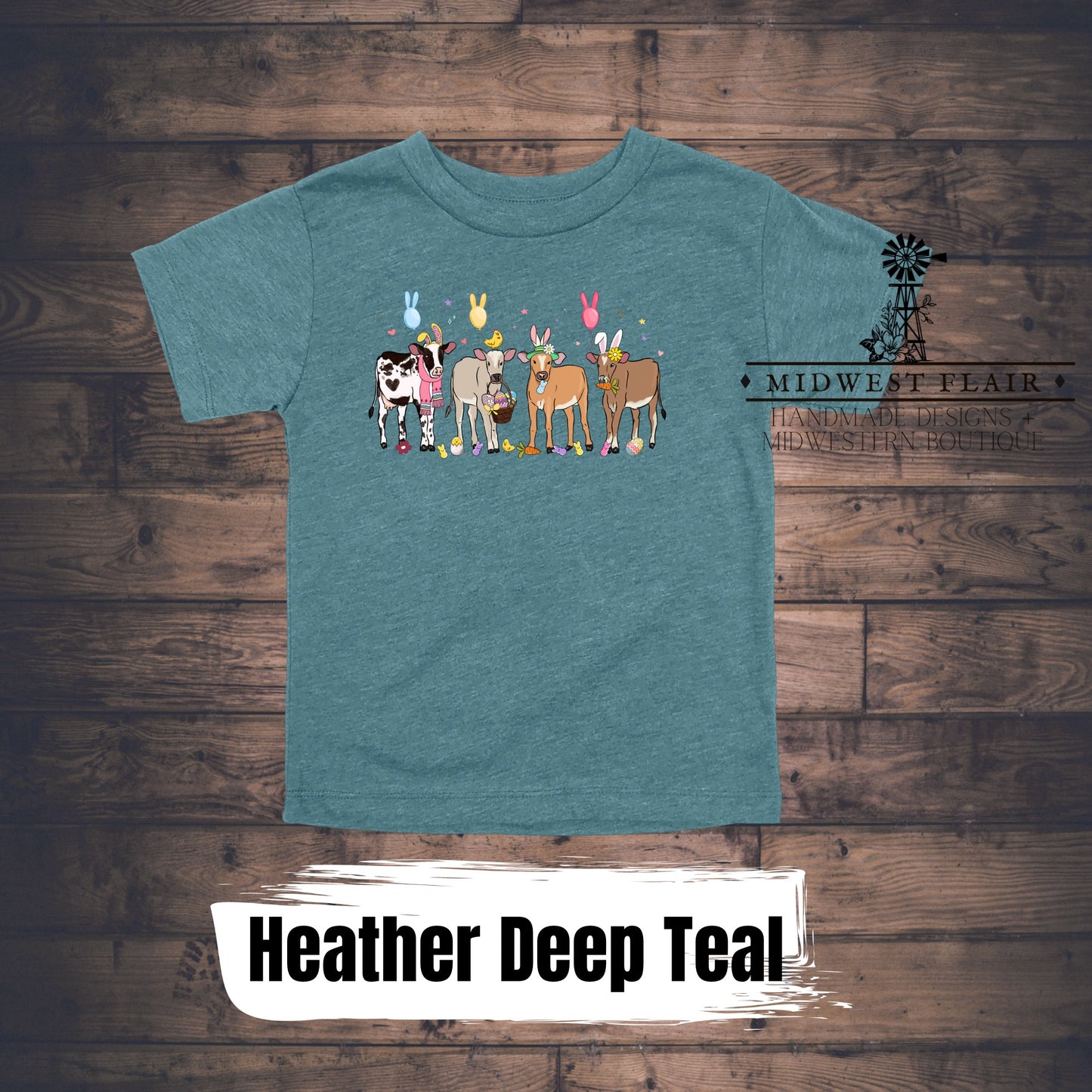 Easter Cows-  Toddler + Youth T Shirts