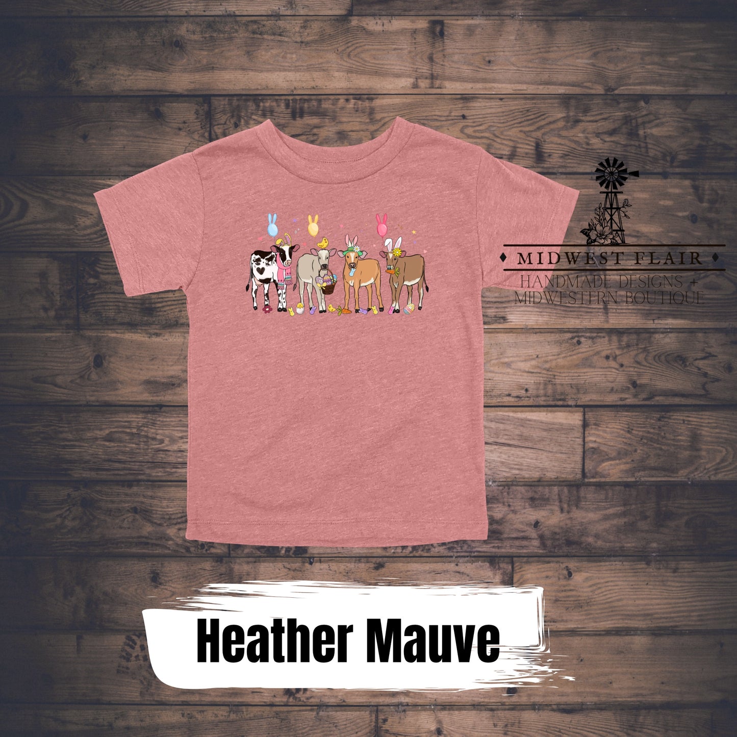 Easter Cows-  Toddler + Youth T Shirts