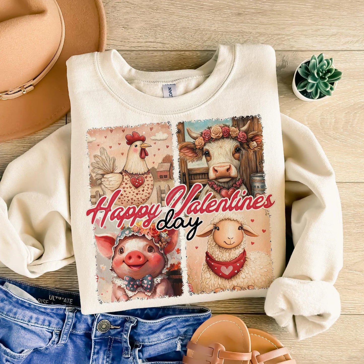 Valentine Animals  - Unisex Heavy Blend™ Crewneck Sweatshirt