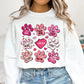 Paw print valentine- Graphic Sweatshirt