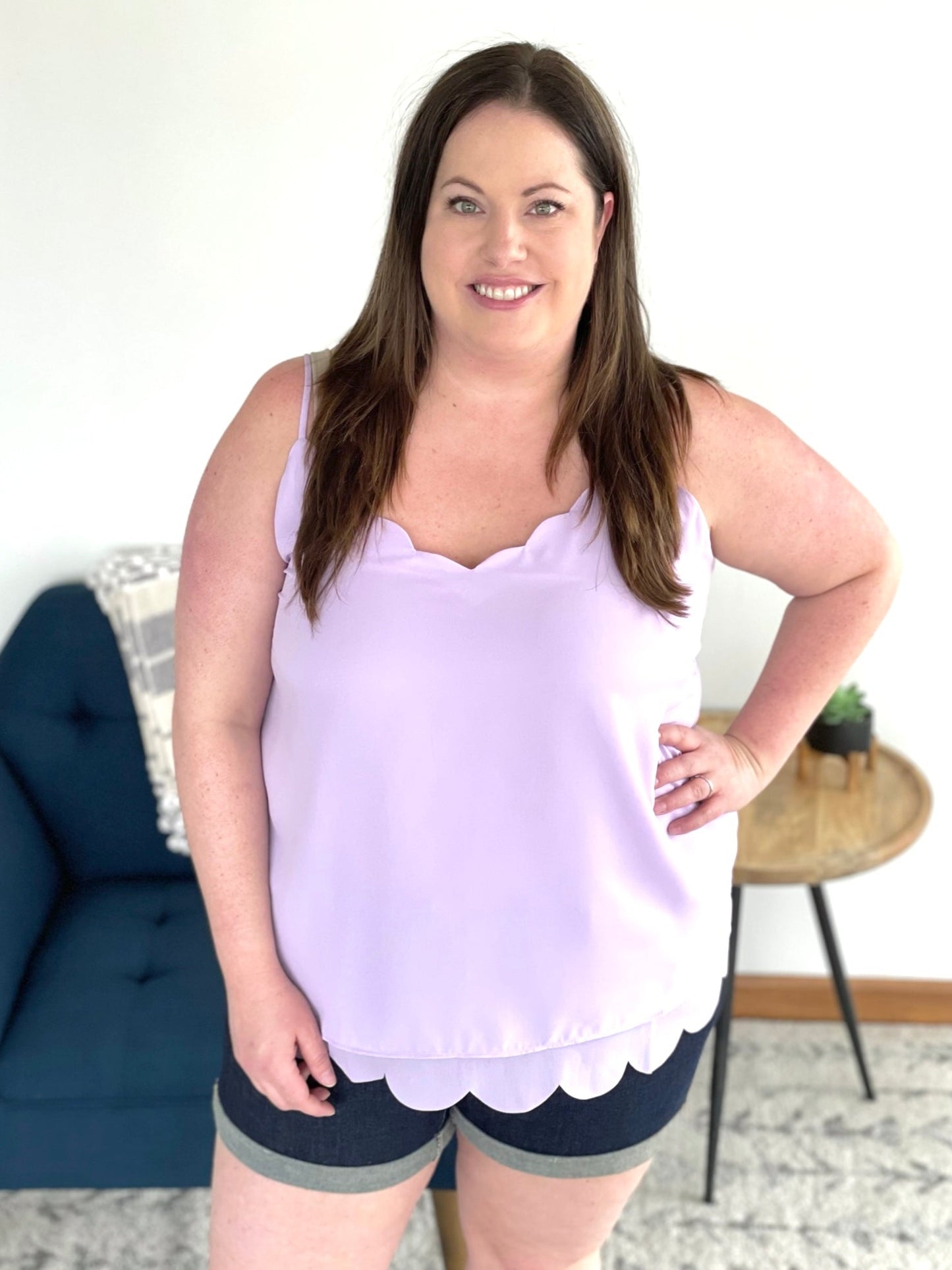 Everyday Scallop Cami in Lavender