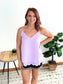 Everyday Scallop Cami in Lavender