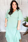 Take You Away Mint Elastic V Neck Tiered Maxi Dress