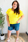 Lovely In Yellow Tiered Double Ruffle Sleeve Woven Top