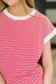 I Wouldn't Mind Short Sleeve Top in Ruby