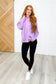 It's The Little Things Relaxed Scuba Pullover in Lavender