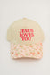 Jesus Loves You Canvas Floral Hat