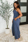 Live Your Best Life Floral Jumpsuit in Blue Floral