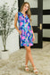 Lizzy Tank Dress in Bright Royal Floral