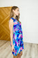 Lizzy Tank Dress in Bright Royal Floral