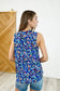 Lizzy Tank Top in Royal Blue Paisley