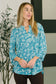Lizzy Top in Aqua Paisley