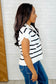 Lonely Traveler Striped Quarter Zip Vest in White
