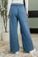 Lounge Line Wide Leg Sweats in Dusty Blue