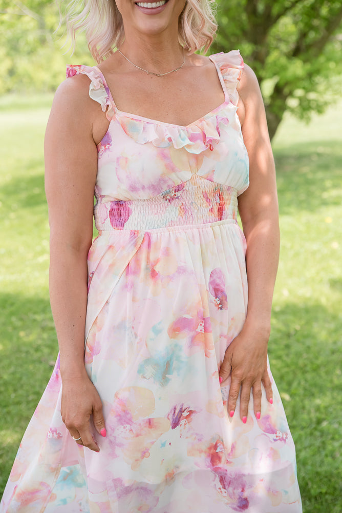 Watercolor Floral Dress