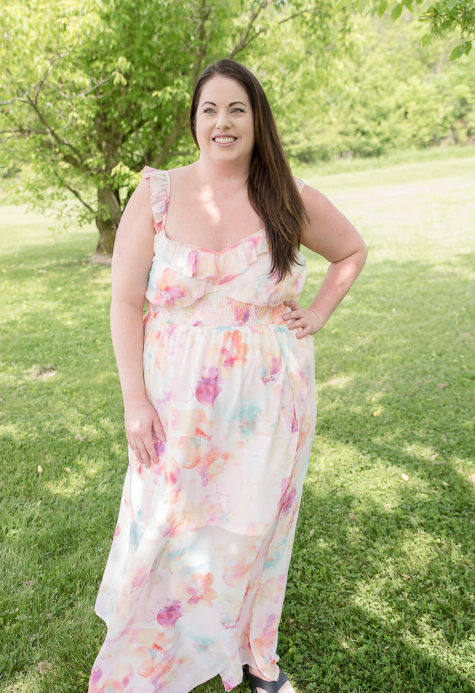 Watercolor Floral Dress