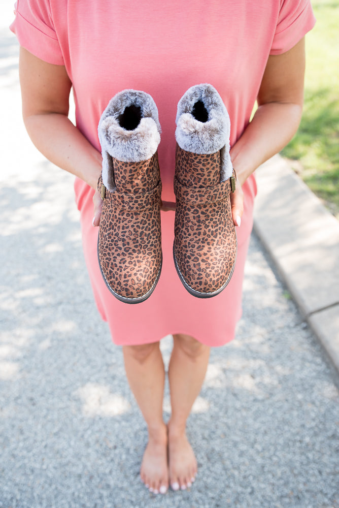 Chilly Leopard Ankle Boots