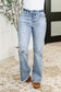 Marlena High Rise Shield Pocket Flare Jeans